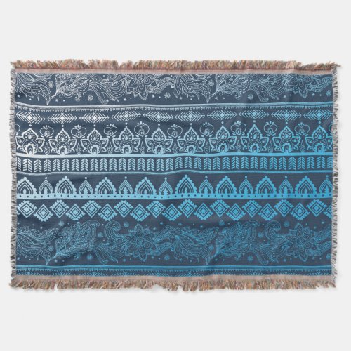 Third tribal ethnic seamless pattern throw blanket