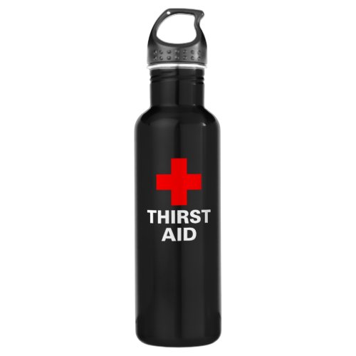 Thirst Aid _ Dark Stainless Steel Water Bottle