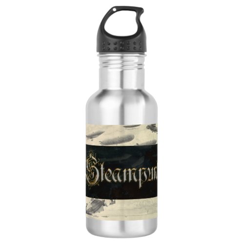 Thirst_Quenching Steampunk Airship Stainless Steel Water Bottle