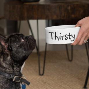 Thirsty Food Funny Humor Dog Pet Bowl