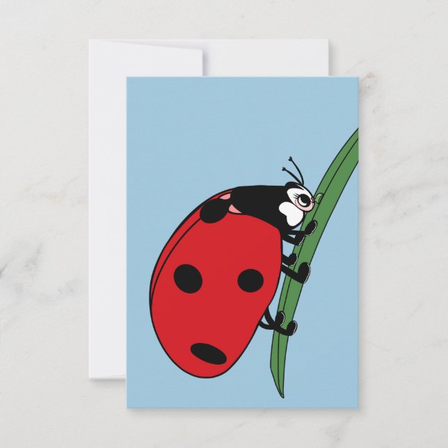 Thirsty Ladybug Thank You Card (Front)