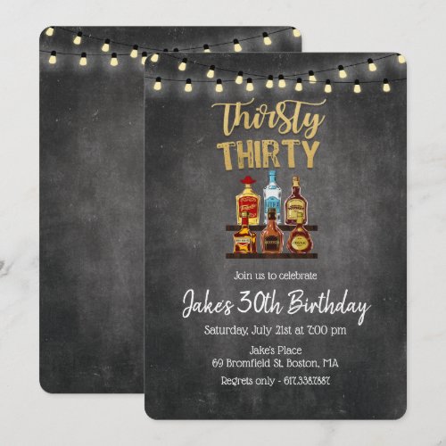 Thirsty Thirty Birthday Invitation