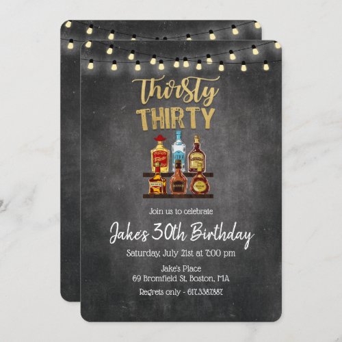 Thirsty Thirty Birthday Invitation