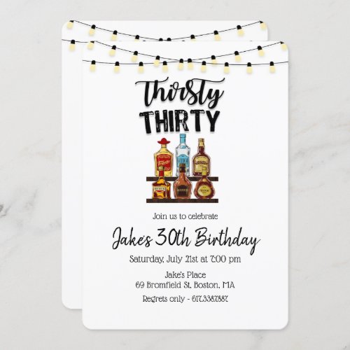 Thirsty Thirty Birthday Invitation