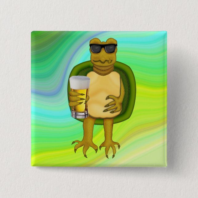 Thirsty Turtle Button (Front)