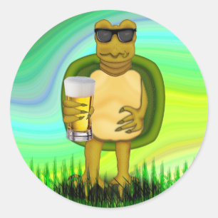 Thirsty Turtle Classic Round Sticker