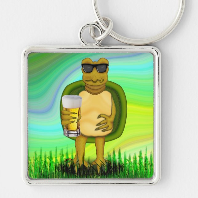 Thirsty Turtle Keychain (Front)