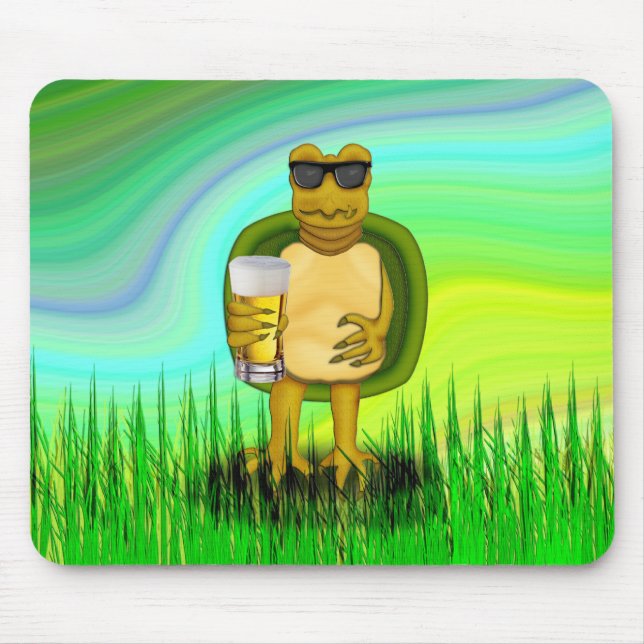 Thirsty Turtle Mouse Pad (Front)