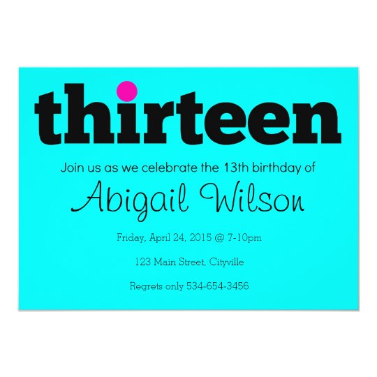 Thirteenth Birthday Invitations 4