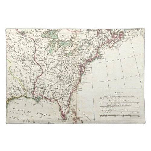 Thirteen Colonies Vintage Map 1776 Cloth Placemat