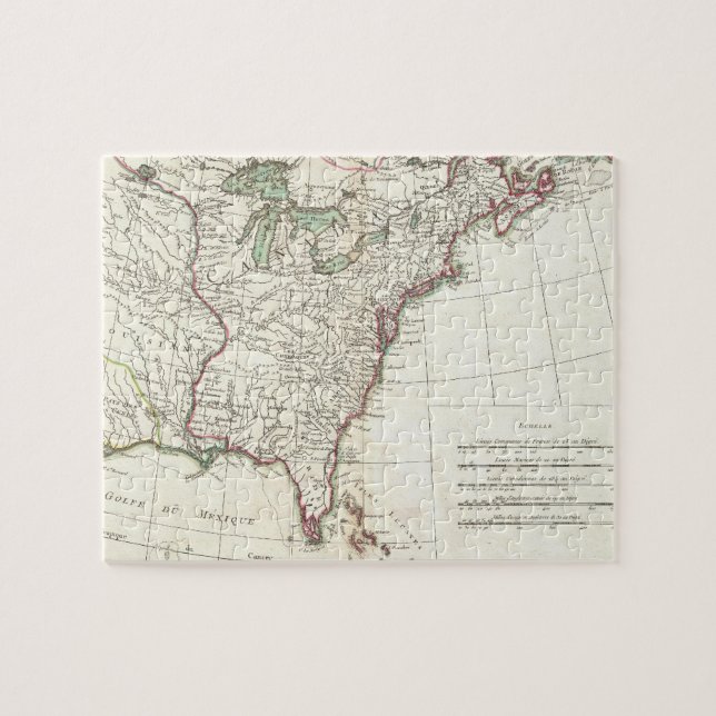 Thirteen Colonies Vintage Map (1776) Jigsaw Puzzle (Horizontal)