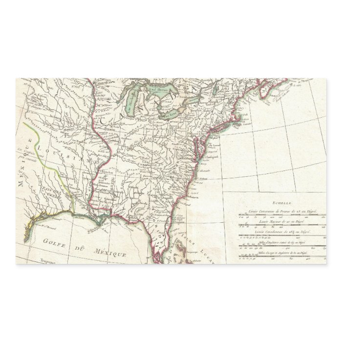 Thirteen Colonies Vintage Map (1776) Sticker