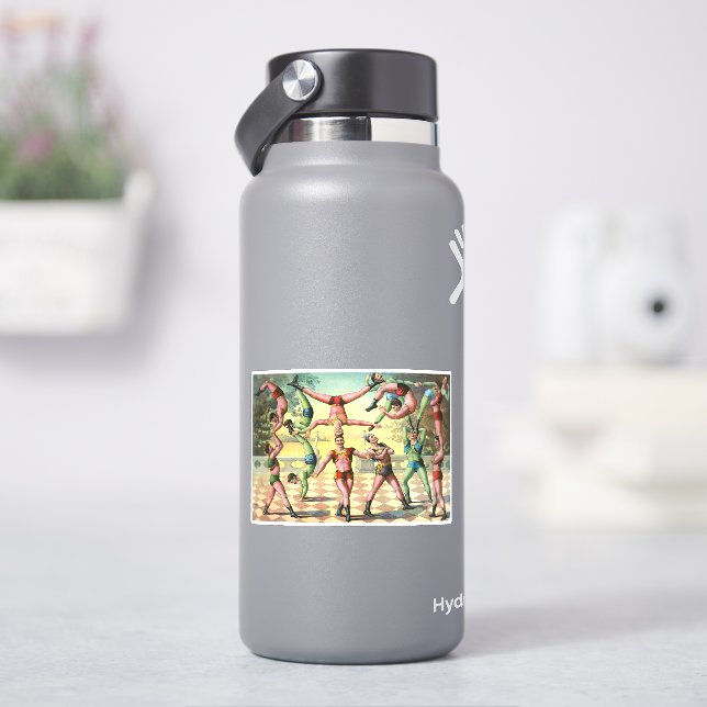 Thirteen Men Doing Acrobatics Sticker (HydroFlask)