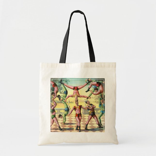 Thirteen Men Doing Acrobatics Tote Bag (Front)