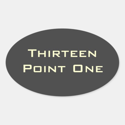 Thirteen Point One 131 Half Marathon Sticker