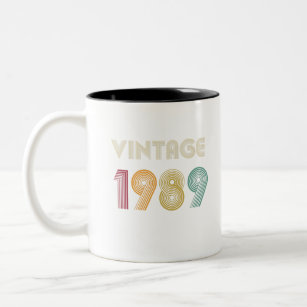 thirteen years old 30th Birthday Gift Vintage 1989 Two-Tone Coffee Mug