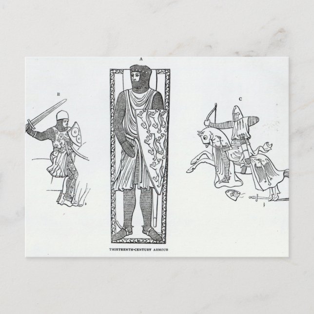 Thirteenth-century armour postcard (Front)
