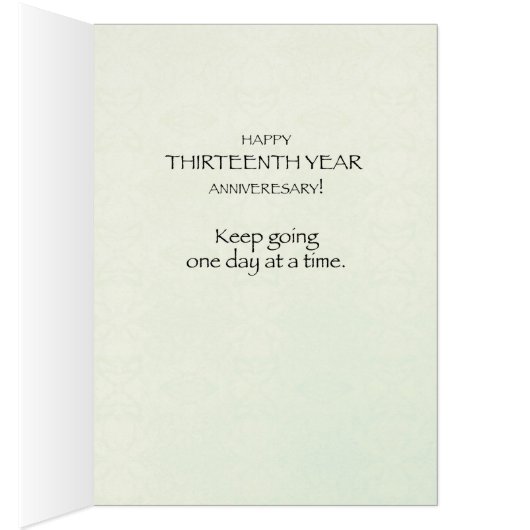 Thirteenth Year Peace Happiness 12 Step Recovery (Inside (Right))