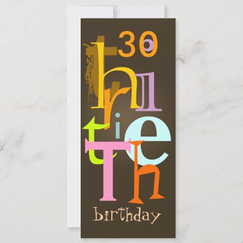Thirtieth Birthday Party Invitations