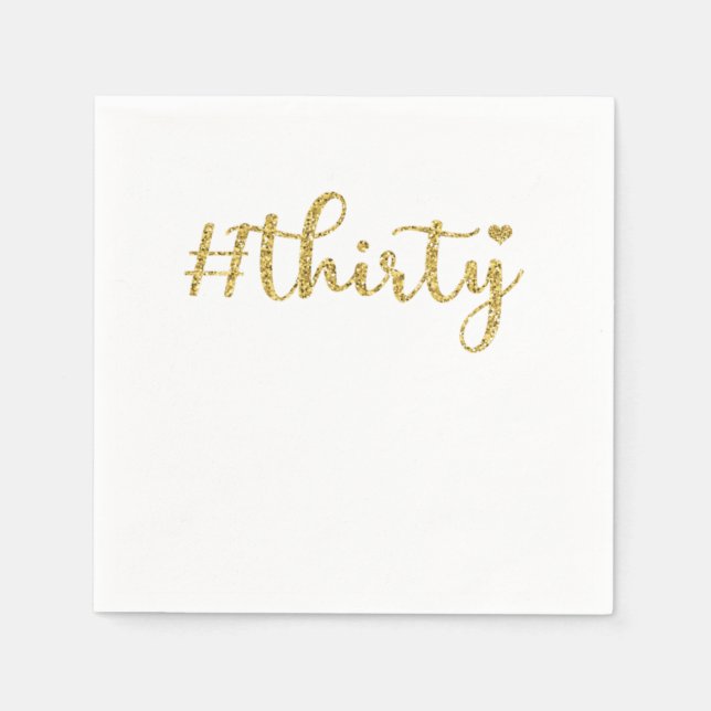 Thirty 1990 30 th Birthday Gift Napkins (Front)