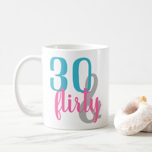 Thirty and Flirty Birthday Mug (With Donut)