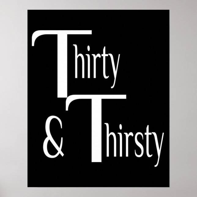 Thirty and Thirsty Poster (Front)