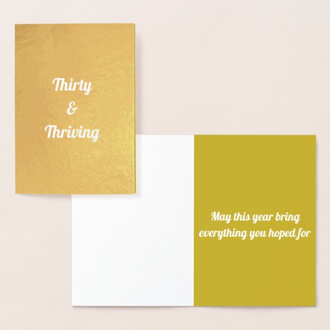 Thirty and Thriving Birthday Card (Display)