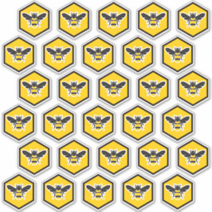 Thirty Bee Logo Lid Label Custom-Cut Stickers