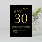 Thirty Black Gold 30th Birthday Party Gold Foil Invitation | Zazzle