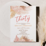 Thirty Boho Pink Floral Flower 30th Birthday Party Invitation<br><div class="desc">This is a Thirty Boho Pink Floral Flower 30th Birthday Party Invitation!</div>