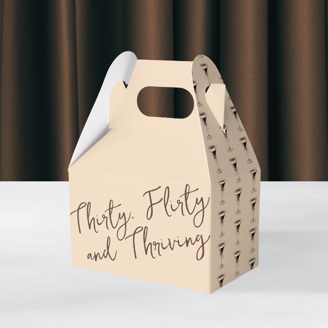 Thirty Flirty and Thriving Cocktail 30th Birthday Favor Boxes (Thirty Flirty and Thriving Cocktail 30th Birthday Favor Boxes)