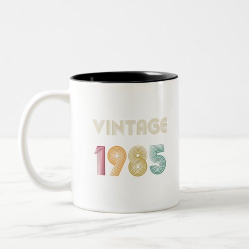 thirty four years 34th Birthday Gift Vintage 1985 Two_Tone Coffee Mug