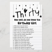 Thirty How well do you know the birthday girl (Front/Back)