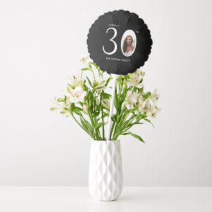 Thirty Minimal Photo 30th Birthday Balloon