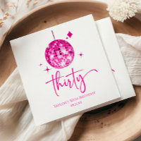 Thirty Pink Disco Ball 30th Birthday Party