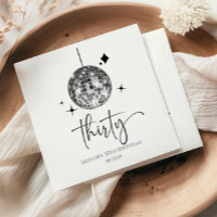 Thirty Silver Disco Ball 30th Birthday Party