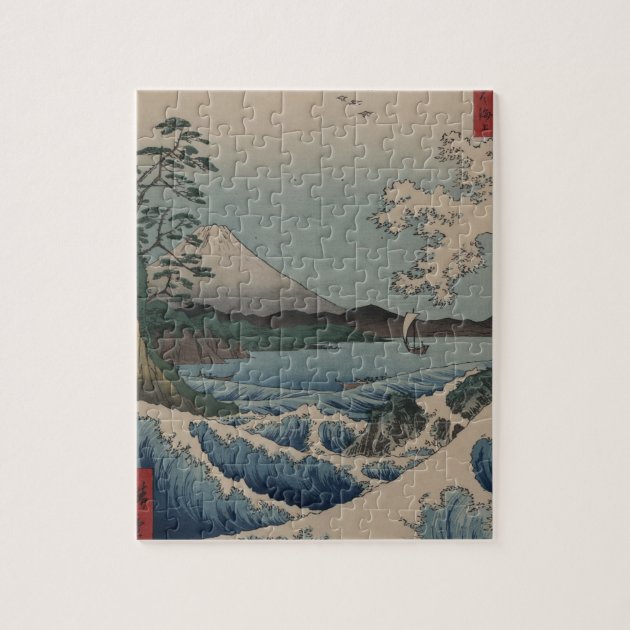 Wooden Jigsaw Puzzle Japanese Ukiyoe Katsushika Hokusai Fugaku 36 Prints Decor 