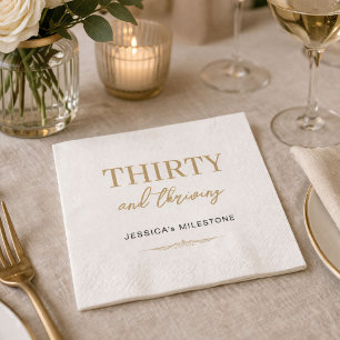 Thirty & Thriving 30th Birthday Party Napkins