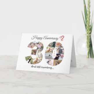 Thirty Year Wedding Anniversary Photo Card