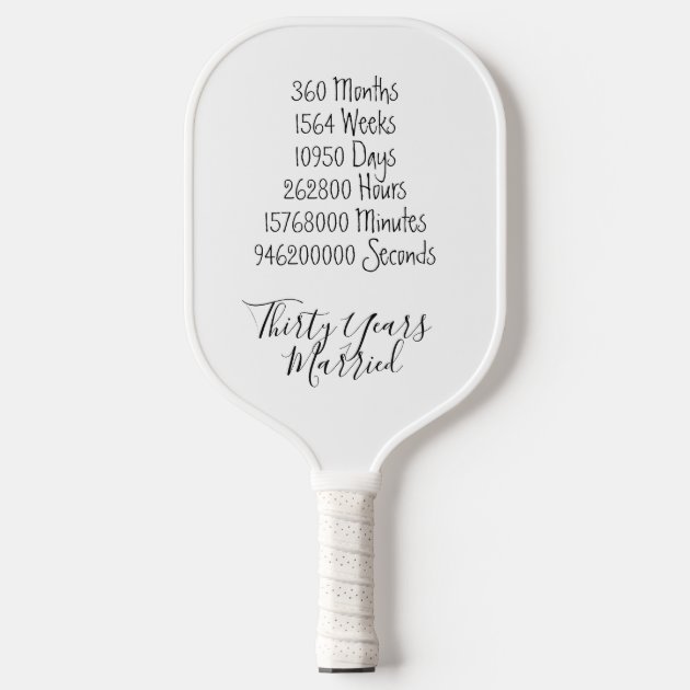 Thirty years Anniversary 30th wedding fun game Pickleball Paddle