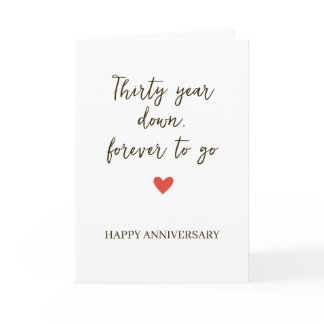 Thirty Years Down / Forever to Go Card