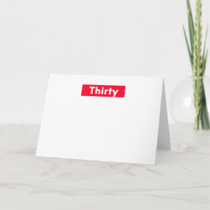 thirty Years old funny 30th birthday Card