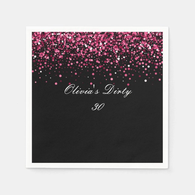 thirty years old party custom napkins (Front)