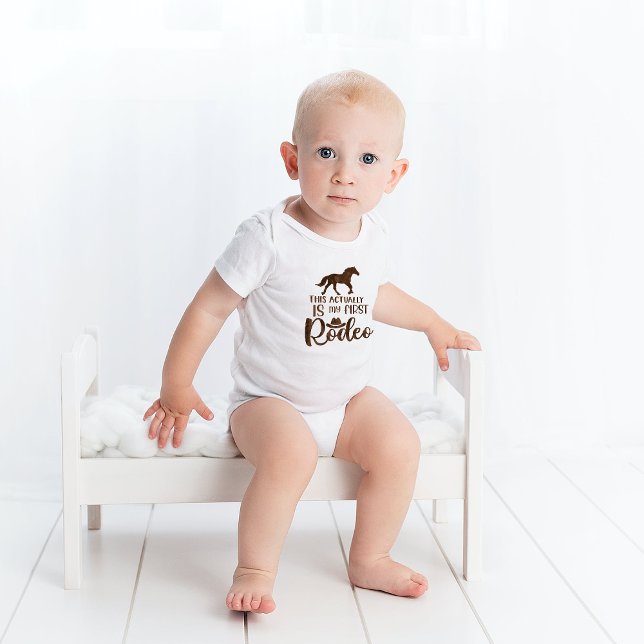 This Actually Is My First Rodeo Western Horse Baby Bodysuit (Creator Uploaded)