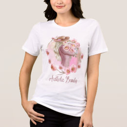 This aesthetic floral girl t-shirt Tri-Blend shirt