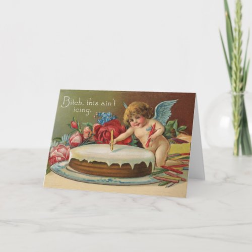 This Aint Icing _ funny vintage birthday card