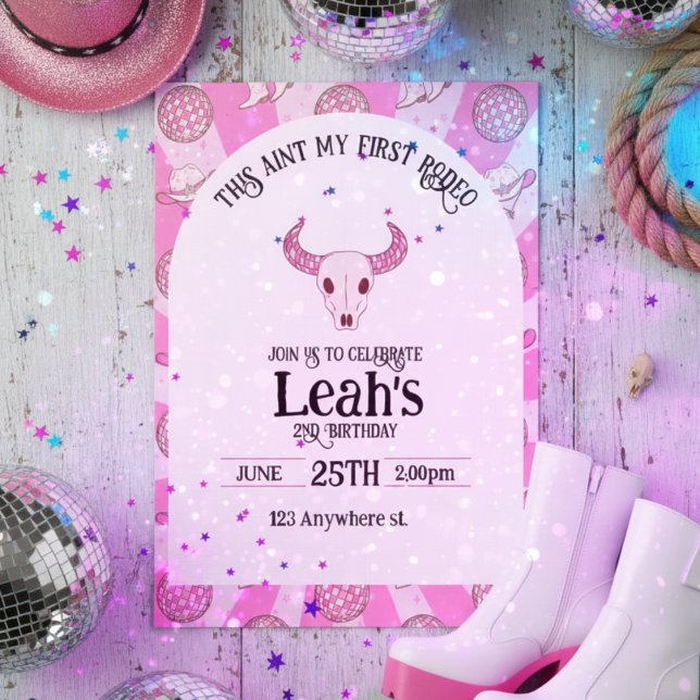 this aint my first rodeo. 2nd birthday invitation (Creator Uploaded)