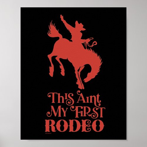 THIS AINT MY FIRST RODEO funny cowboy horseriding  Poster