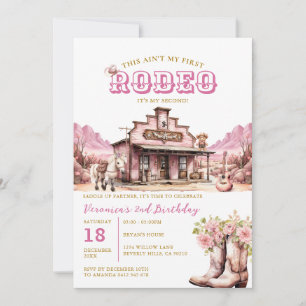 This ain't my first rodeo its my second birthday invitation
