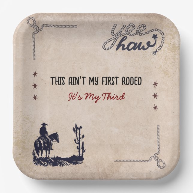 This Ain't My First Rodeo Paper Plate (Front)